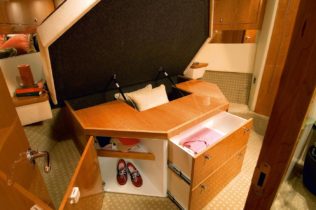 45' Open Flybridge - Master Stateroom Storage