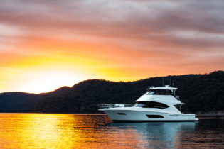 57 Enclosed Flybridge-Anchored