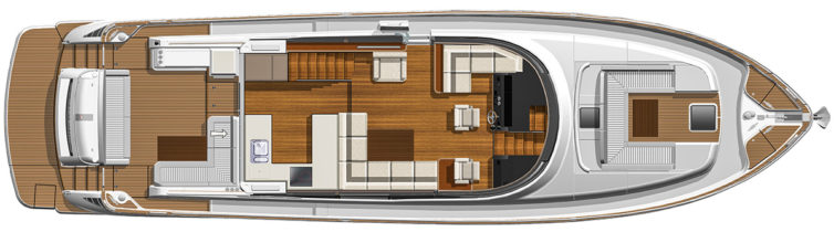 Belize 66 - Salon / Deck Standard Layout
