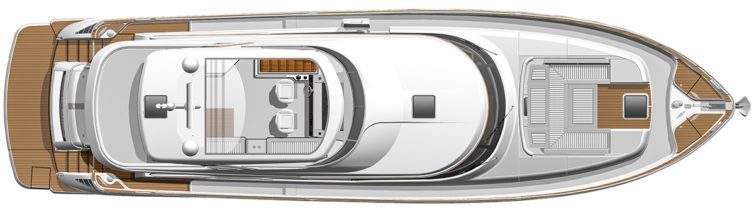 Belize 66 - Flybridge Deck with Optional Hardtop