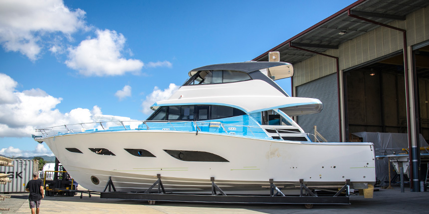 Riviera 68 sports motor yacht in production